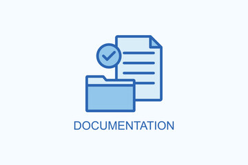 Documentation vector  or logo sign symbol illustration