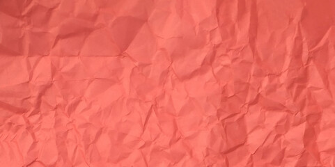  Clean crumpled paper background vector illustration. Bright orange wrinkled paper.