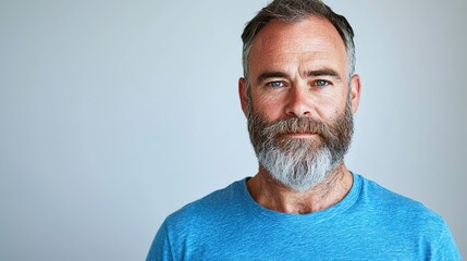 Fototapeta premium Modern Portrait of Bearded Middle-Aged Man
