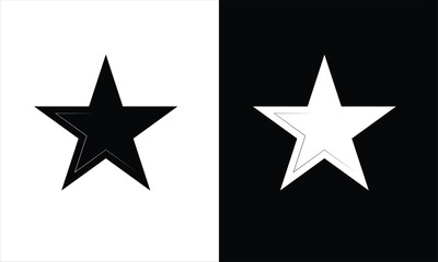 black and white star