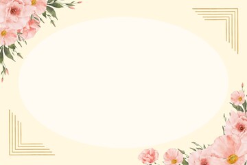 Fototapeta premium background with frame and flowers