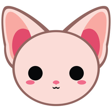 recommend clip art: Cute Pink Sphynx Cat