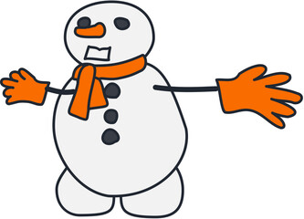 Winter cute snowman Illustration