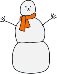 Winter cute snowman Illustration