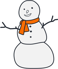 Winter cute snowman Illustration
