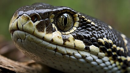 Obraz premium Nature’s Detail: A Close-Up of the Louisiana Pine Snake