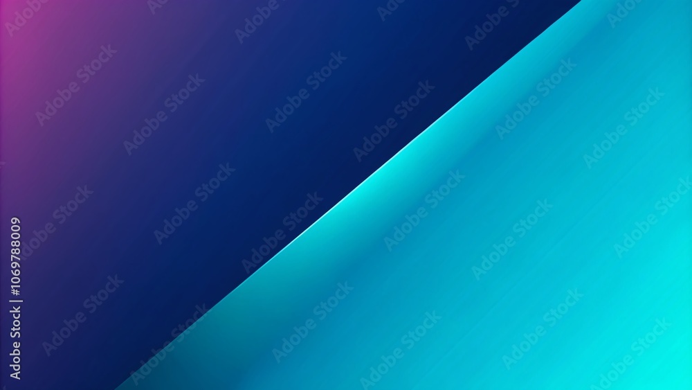 Poster simple gradient background transitioning from light teal to deep blue with left positioning for vers