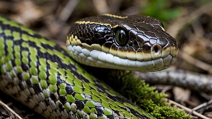 Obraz premium Captivating Close-Up: The Beauty of the Louisiana Pine Snake