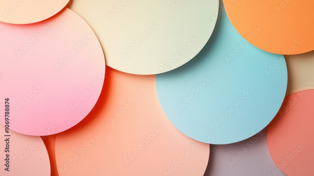 Poster gradient round paper background style