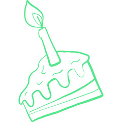 Happy birthday single vector icon