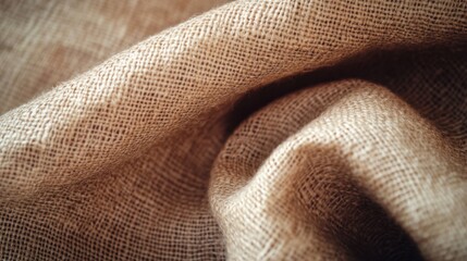 Light brown natural linen texture, capturing the subtle weave and natural fibers; perfect for fashion or interior design themes with an earthy feel