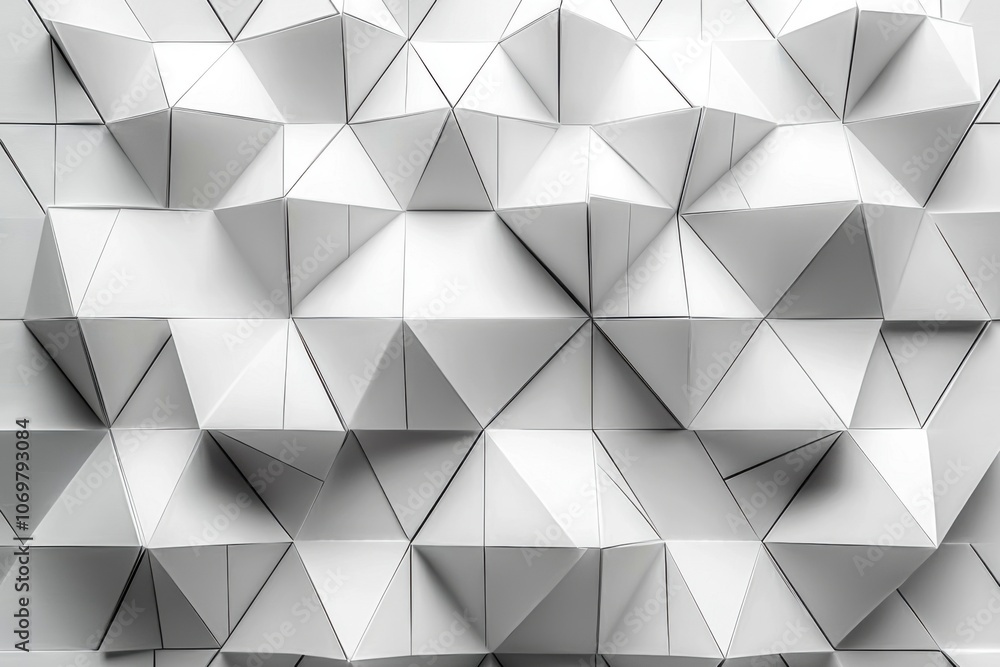 Aufkleber abstract white geometric triangular texture background