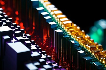 Obraz premium agate mine,marble,light,blue,red,yellow,white,green,purple,realistic,detailed,elaborate