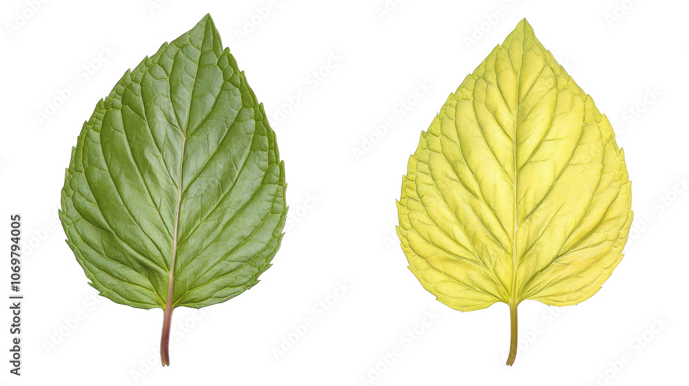 Poster mint leaves on clear background for culinary use generative ai