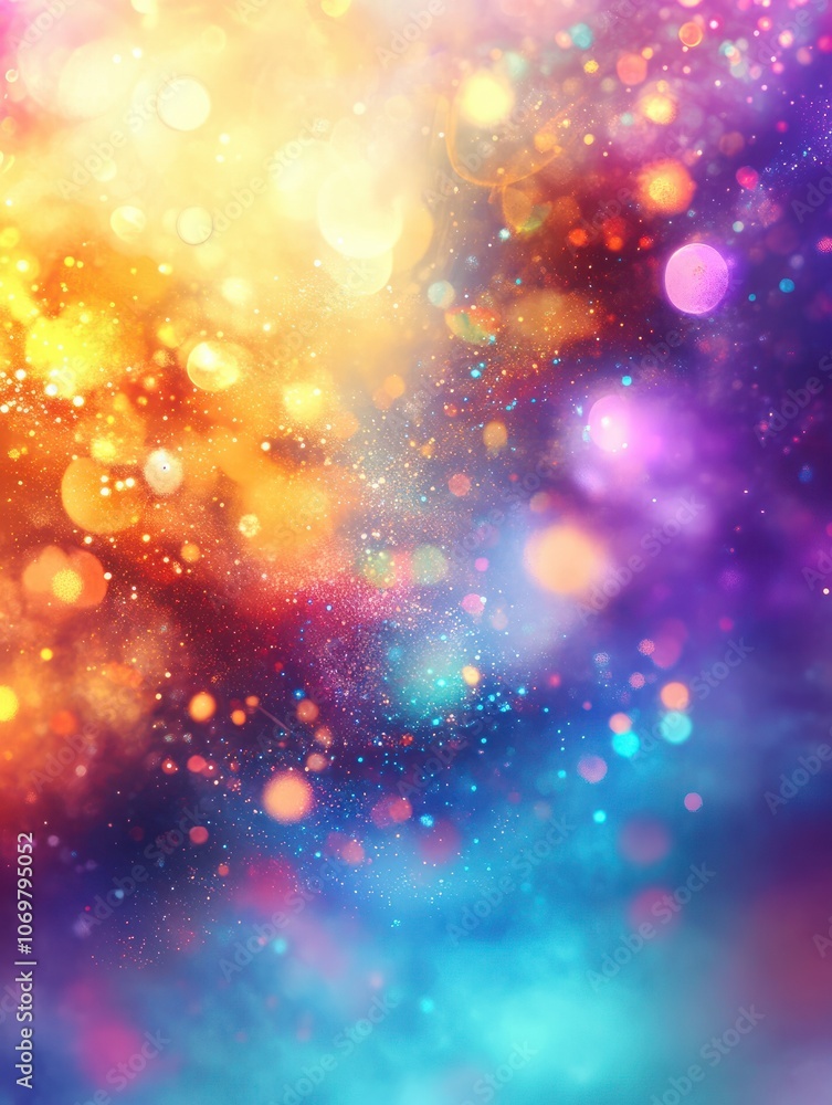 Aufkleber the background was a defocused, colourful blend of glowing light and blurred bokeh, creating an abst