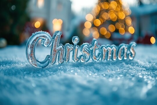 Ice Sculpture Christmas Decoration