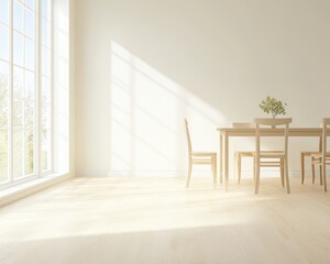 Fototapeta premium Sunlit Dining Room Serenity 