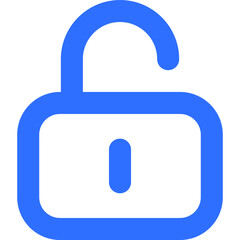 A Blue Unlock Icon Symbolizing Open Access and Freedom in Digital Environments During a Modern Technology Conference