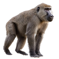 Adult Baboon Standing in Natural Pose