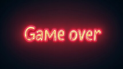 The inscription "Game over" on a simple dark background. Gambling can bring both benefit and harm to a person.
