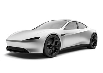 Electric car in concept, EV car isolated