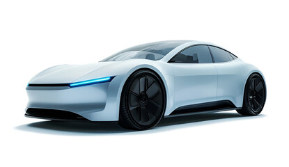 Fototapeta premium Electric car in concept, EV car isolated