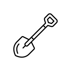 simple shovel icon, simple style design inspiration for any interface and purpose