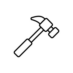 simple hammer icon, simple style design inspiration for any interface and purpose