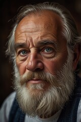 portrait of an old man with a white beard