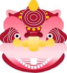 Lion dace barongsai chinese new year