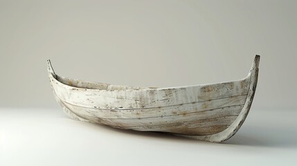 Obraz premium Weathered Wooden Rowboat: A Classic Nautical Design