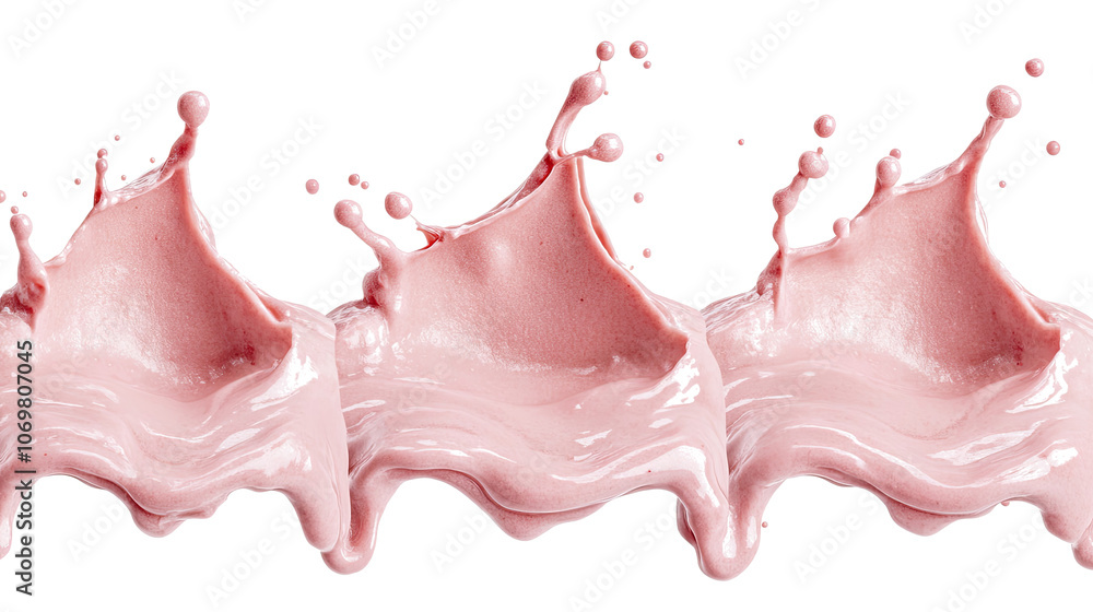Aufkleber beautiful collection of pink sands and powders splashing in motion generative ai