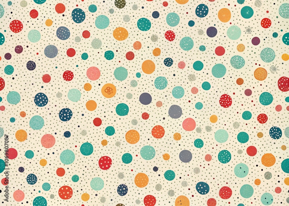 Poster vector seamless background featuring speckle dots and polka dot pattern with grit granules texture, 