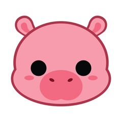 Cute Pink Hippo