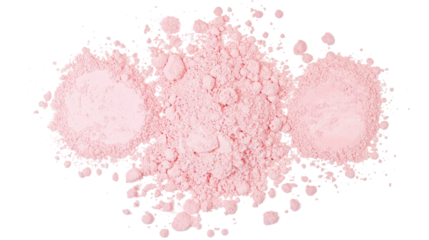 Isolated Pink Sands and Powders on Clear Background Generative AI