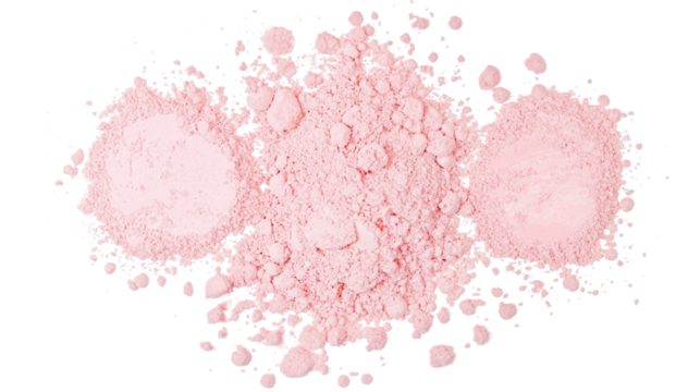 Isolated Pink Sands and Powders on Clear Background Generative AI