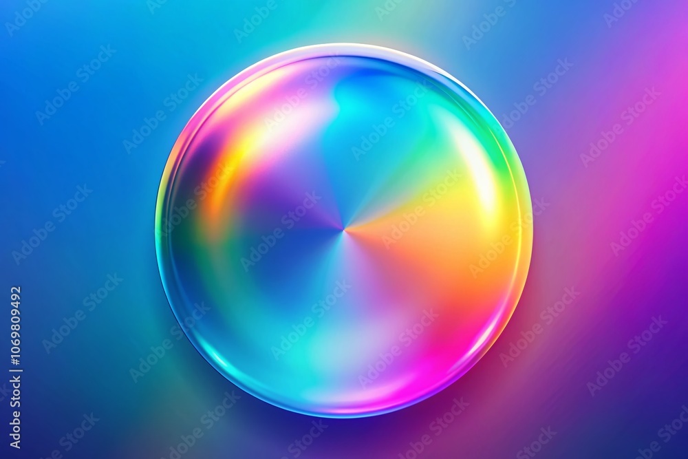 Poster vibrant color gradient and holographic blur abstract background featuring neon iridescent gradation 