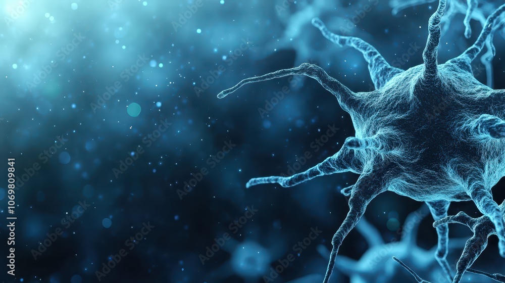 Poster microscopic visualization of pathogen interaction with the immune system's response