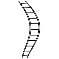 Fototapeta premium film strip isolated on white. film strip on white. Film tape vintage icon isolate. movies film background with flim roll