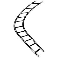 Fototapeta premium film strip isolated on white. illustration of a film strip. movies film background with flim roll