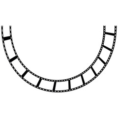 vector film strip. Film strip set vector image. set of film icons. type from the film