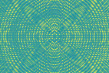 Radial halftone gradient background. Dotted concentric texture with fading effect. Color circle shade wallpaper. Grunge rough vector. Monochrome backdrop