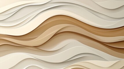 Obraz premium gradient wave layers in muted earth tones. The abstract design has gentle