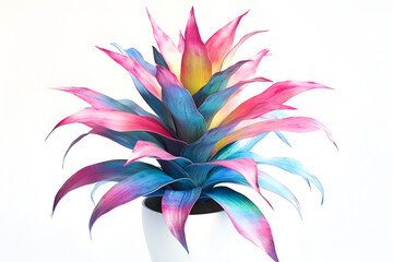 Fototapeta premium Discover the vibrant beauty of the aofthanit bromeliad plant in your home decor