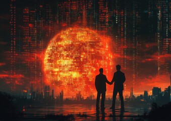 Obraz premium Digital World Agreement.