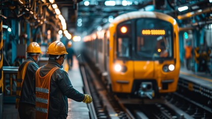 Railway Workers in Action: Ensuring Safe Travels