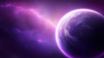 Obraz premium Captivating Cosmic Scene of a Distant Planet in Space