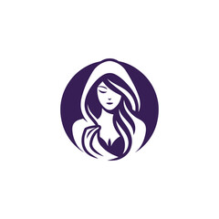 Elegant Hooded Woman Logo