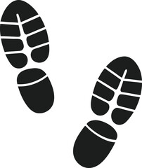 Shoe Footprint Silhouette Vector Illustration
