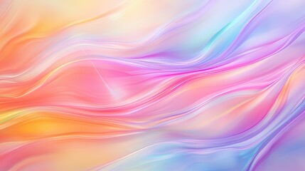 Fototapeta premium Soft Pastel Waves of Colorful Light in a Dreamy Abstract Background
